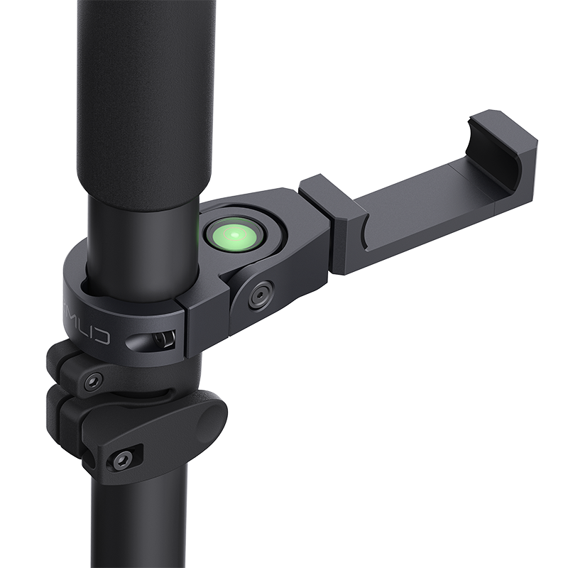 Survey Pole with a Smartphone Mount